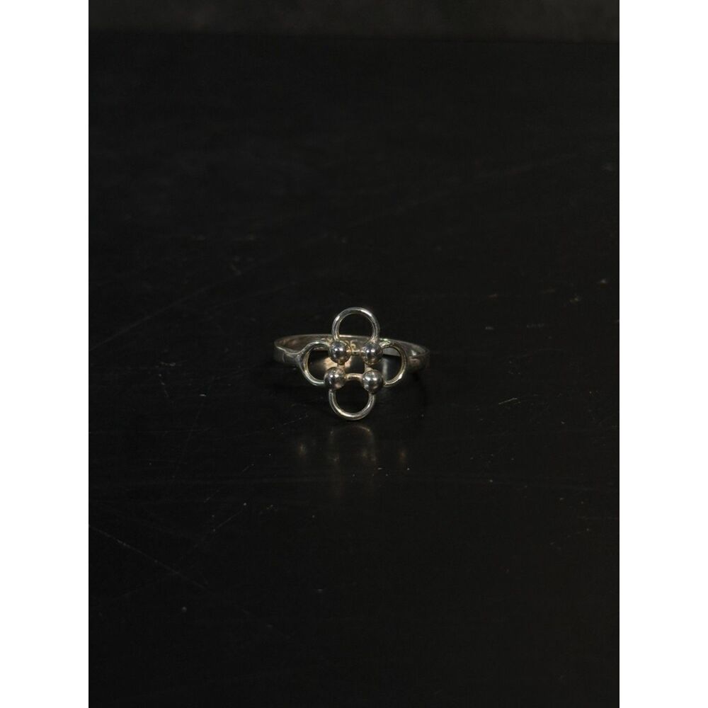 Mexico Sterling Silver Open Clover Ring Size 6.375